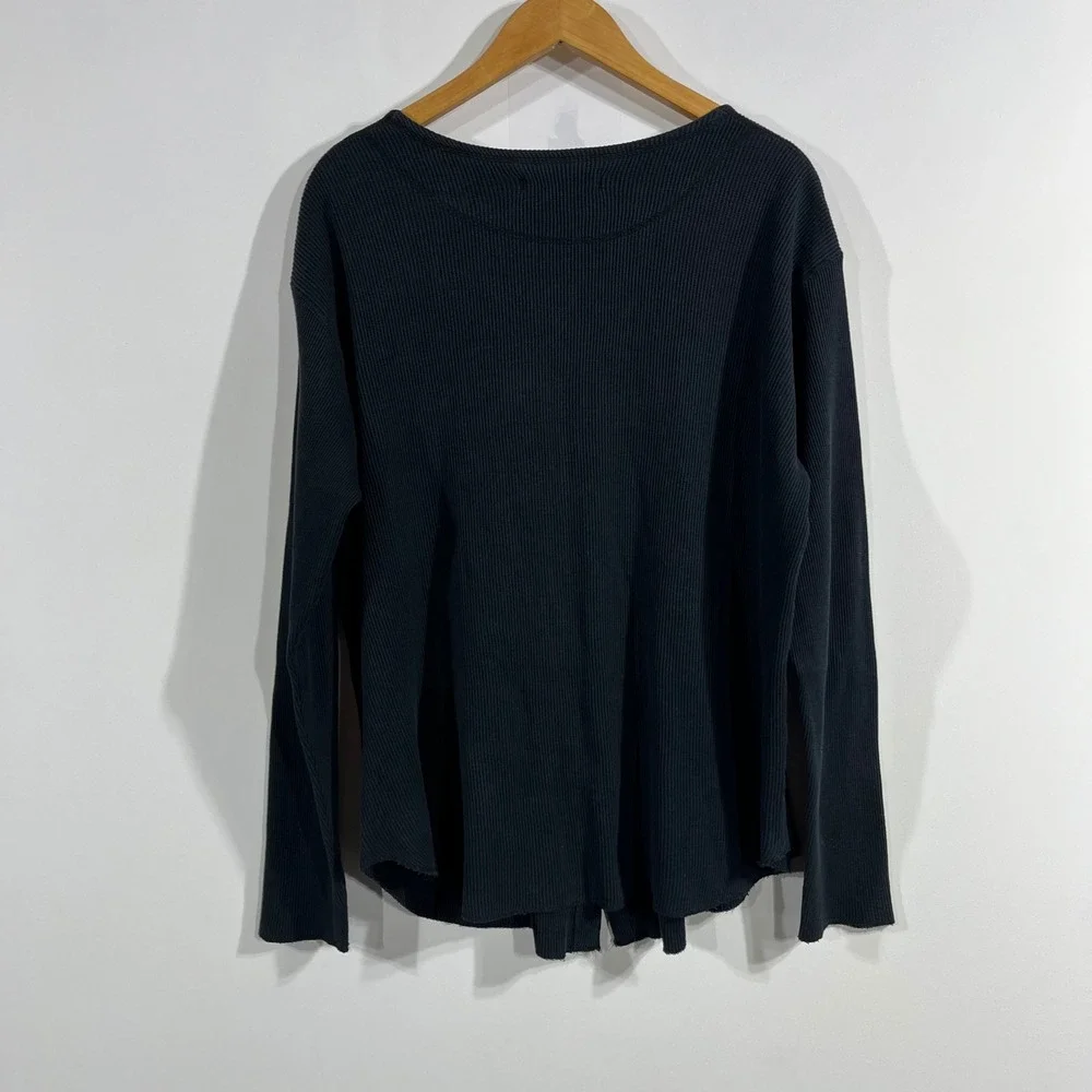 American Eagle Y2K Ribbed Snap Front‎ Oversized Cardigan Shirt Womens Large 90s